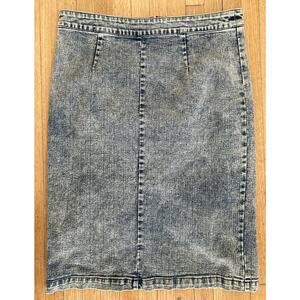 Denim Pencil Skirt Light Wash Stretch Back Zip Women's Sz. M Brickyard Baffalo